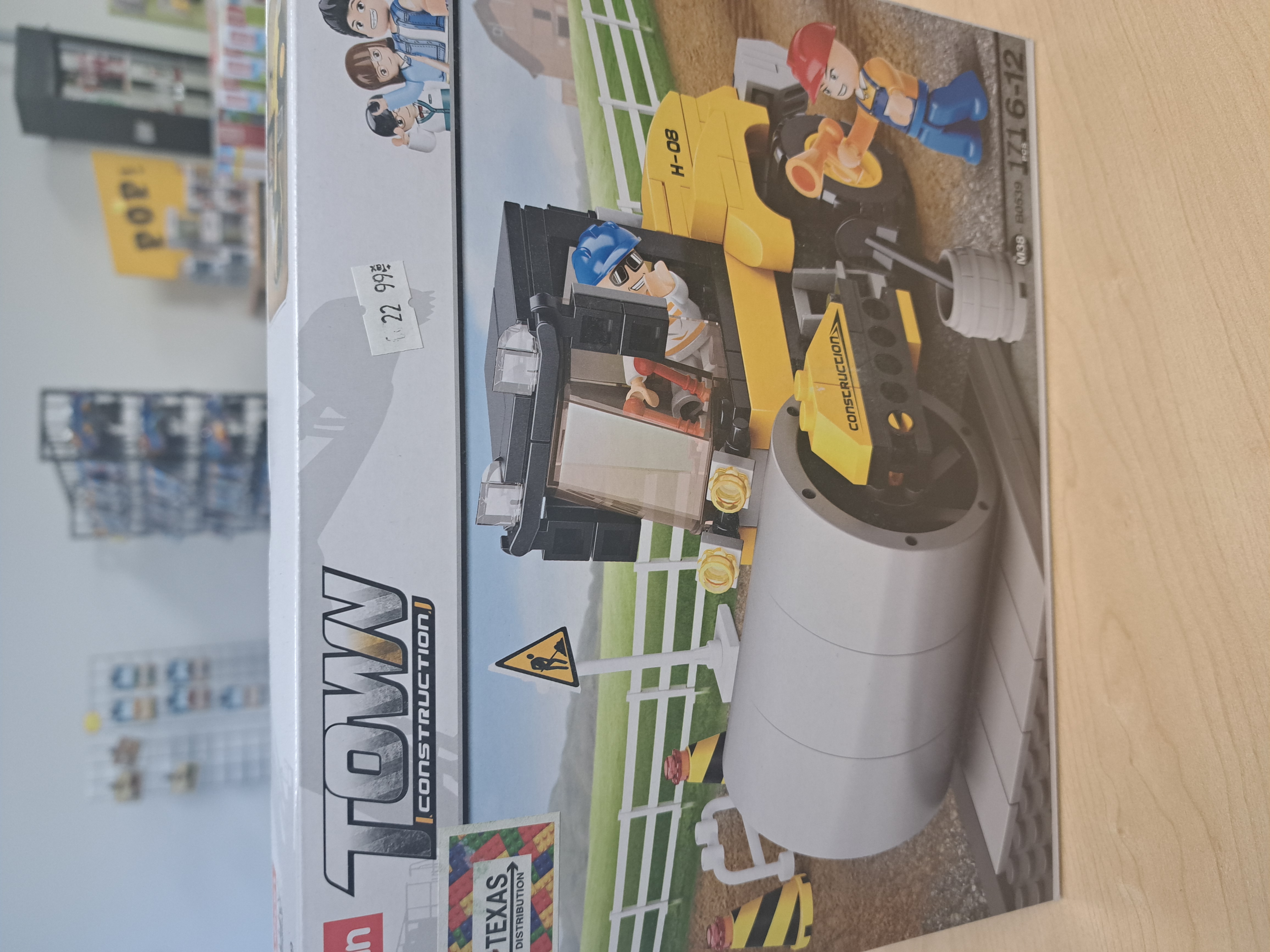 sluban bloc de construction town construction rouleau jaune